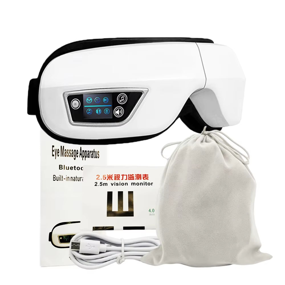 6D Smart Airbag Eye Massager Electric Vibration Bluetooth Music Sleep Mask Fatigue & Dark Circle Relief Eyes Care Instrument